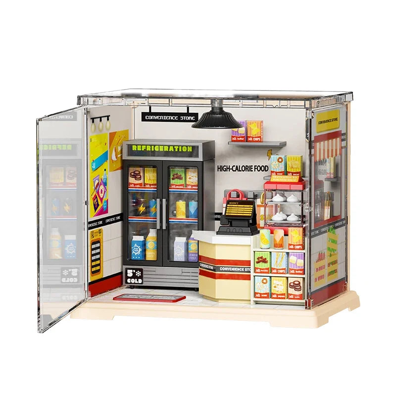 Store Bedroom Kitchen DIY Miniature House Kit — front angle