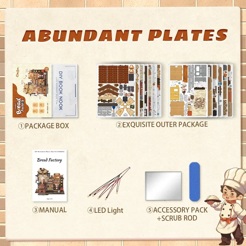 Mechanical Factory Music Box Wooden Puzzle — scene view
