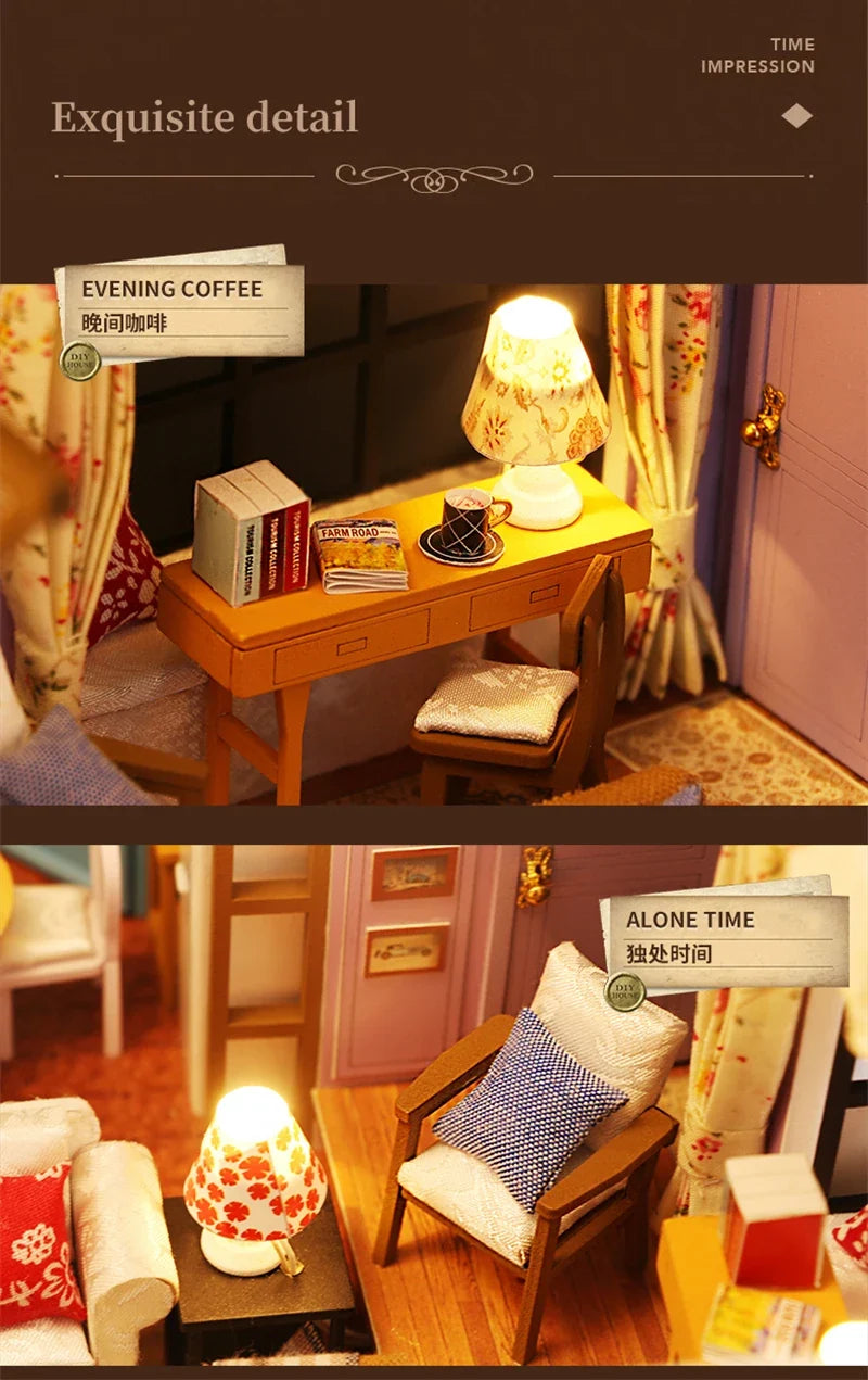 Monicas Apartment DIY Book Nook Kit — angled close-up