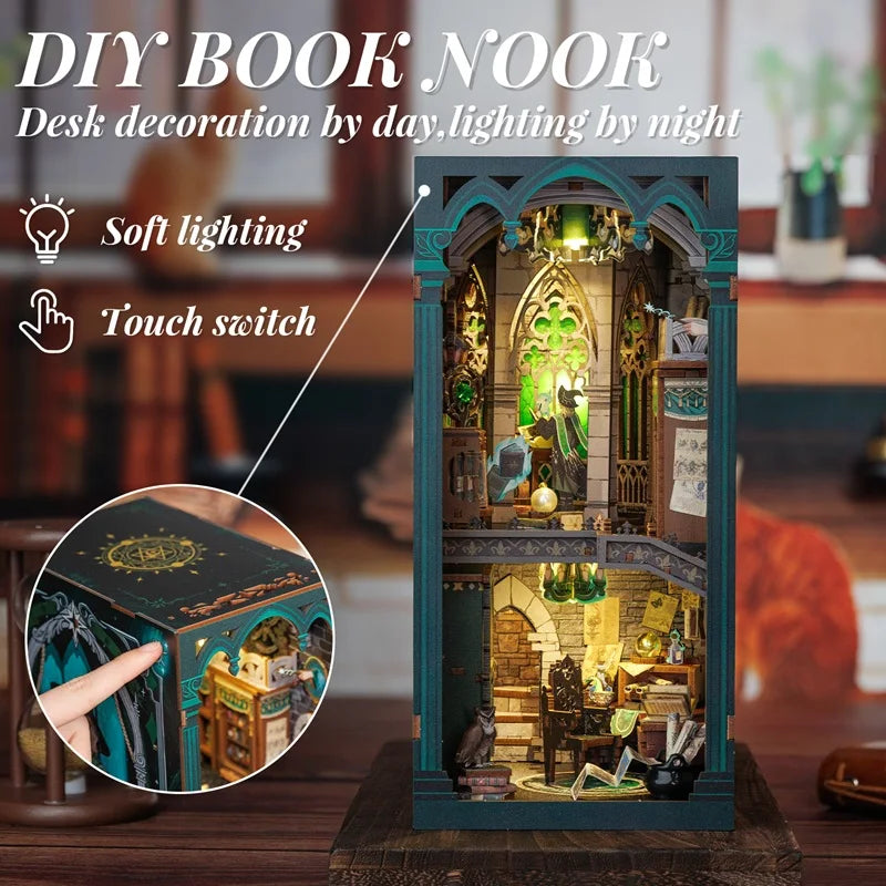 Darkness Common Room DIY Book Nook Kit — open display view