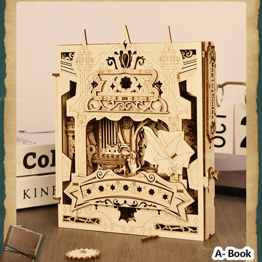 Book of Secrets DIY Miniature House Kit — detalied side view