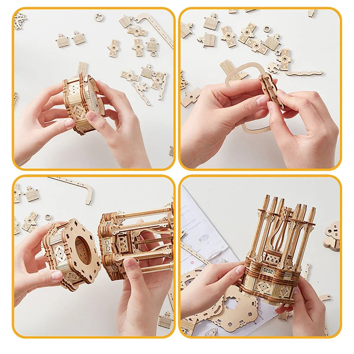 Ferris Wheel 3D Wooden Puzzle — detalied side view