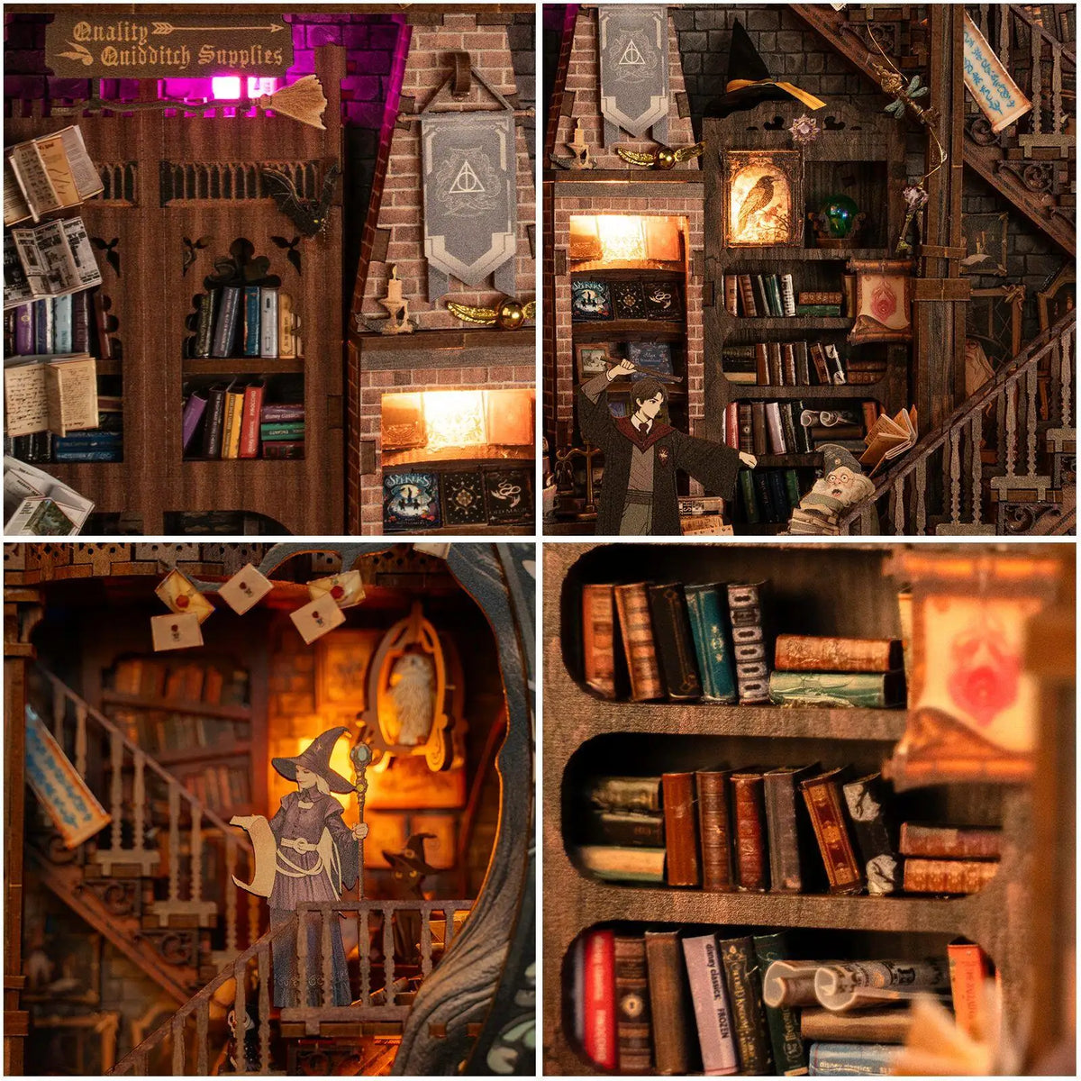 Magic Library DIY Miniature House Kit — front angle