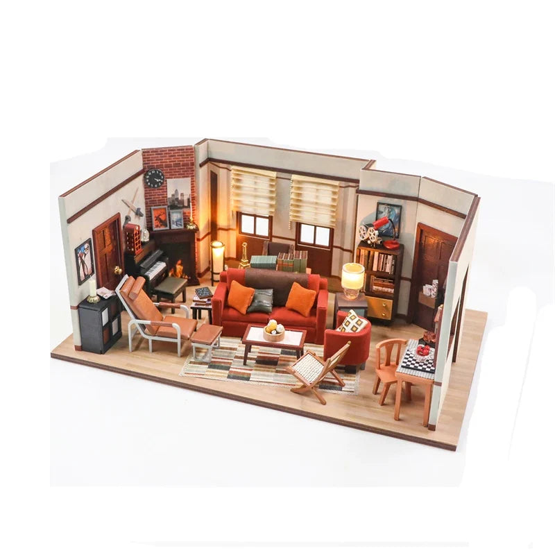 Monicas Apartment DIY Book Nook Kit — detalied side view