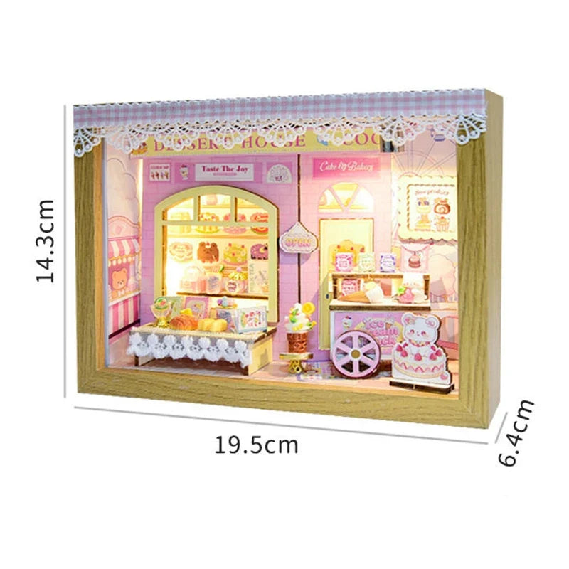 Dessert Store DIY Miniature House Kit — scene view