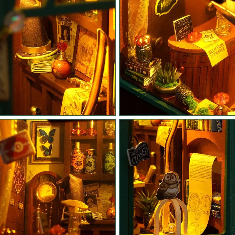 Sorcerer's Shop DIY Book Nook Kit — scene view