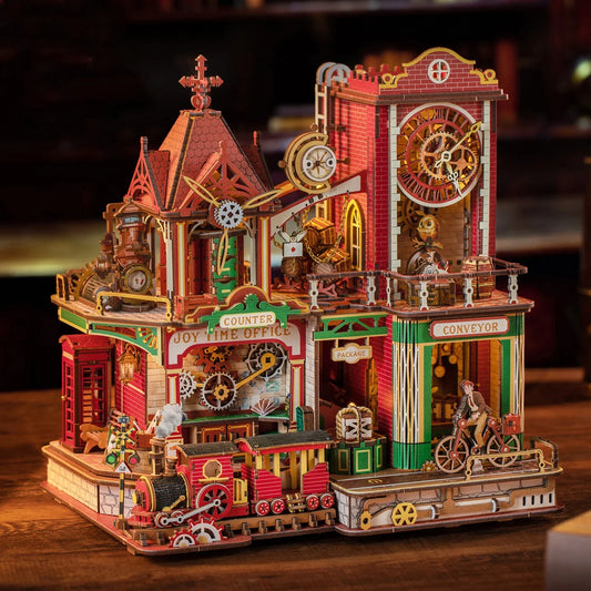 Joey's Time Post Office DIY Miniature House Kit — detalied side view