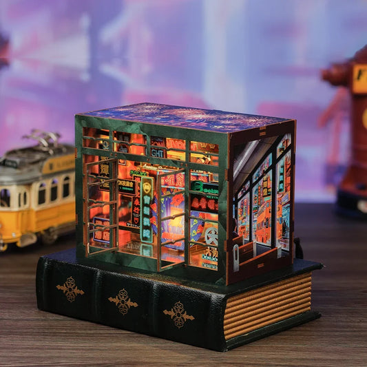 Christmas Party DIY Book Nook Kit — detalied side view