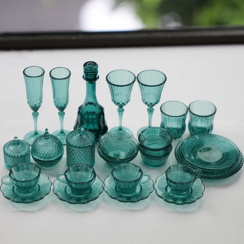 Dollhouse Glassware Set 1:6 — scene view