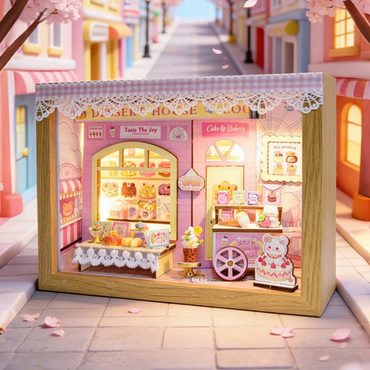 Dessert Store DIY Miniature House Kit — detalied side view