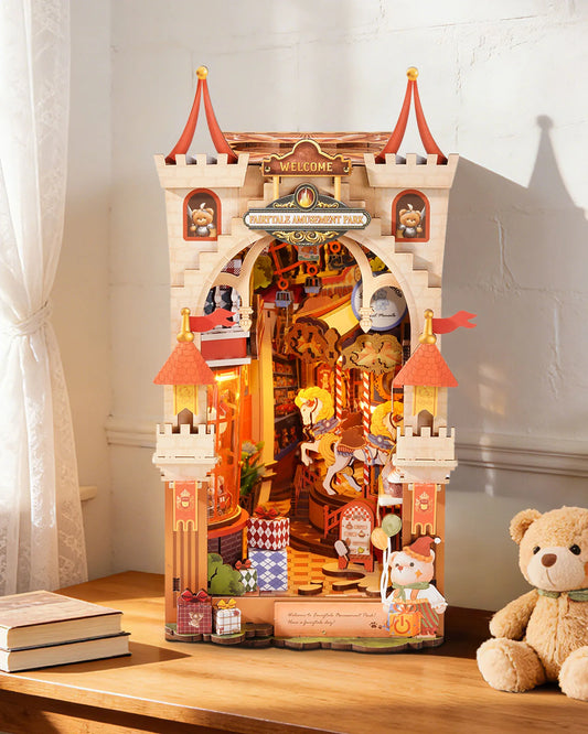 Rolife Fairytale Amusement Park DIY Book Nook Kit — detalied side view