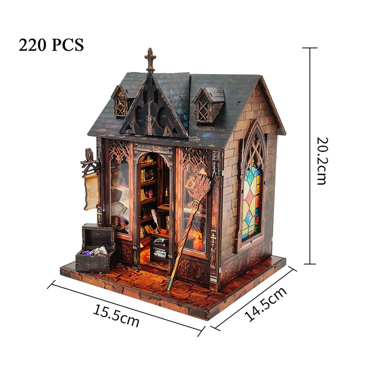 Magic Villa DIY Miniature House Kit — front angle