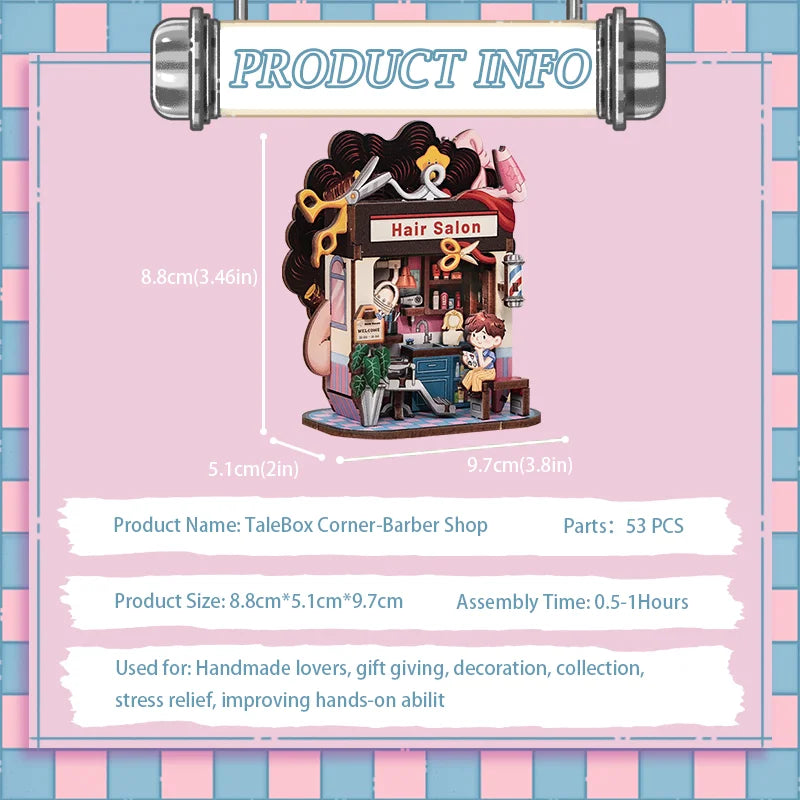 Hair Solan DIY Miniature House Kit — angled close-up