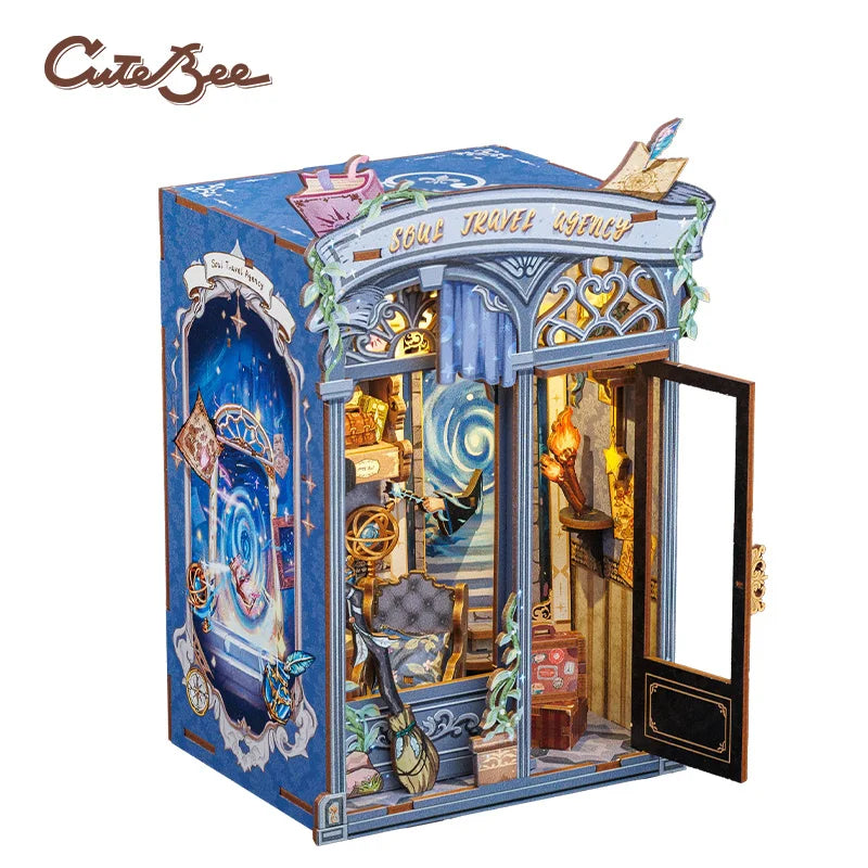 Soul Travel Agency DIY Book Nook Kit — open display view
