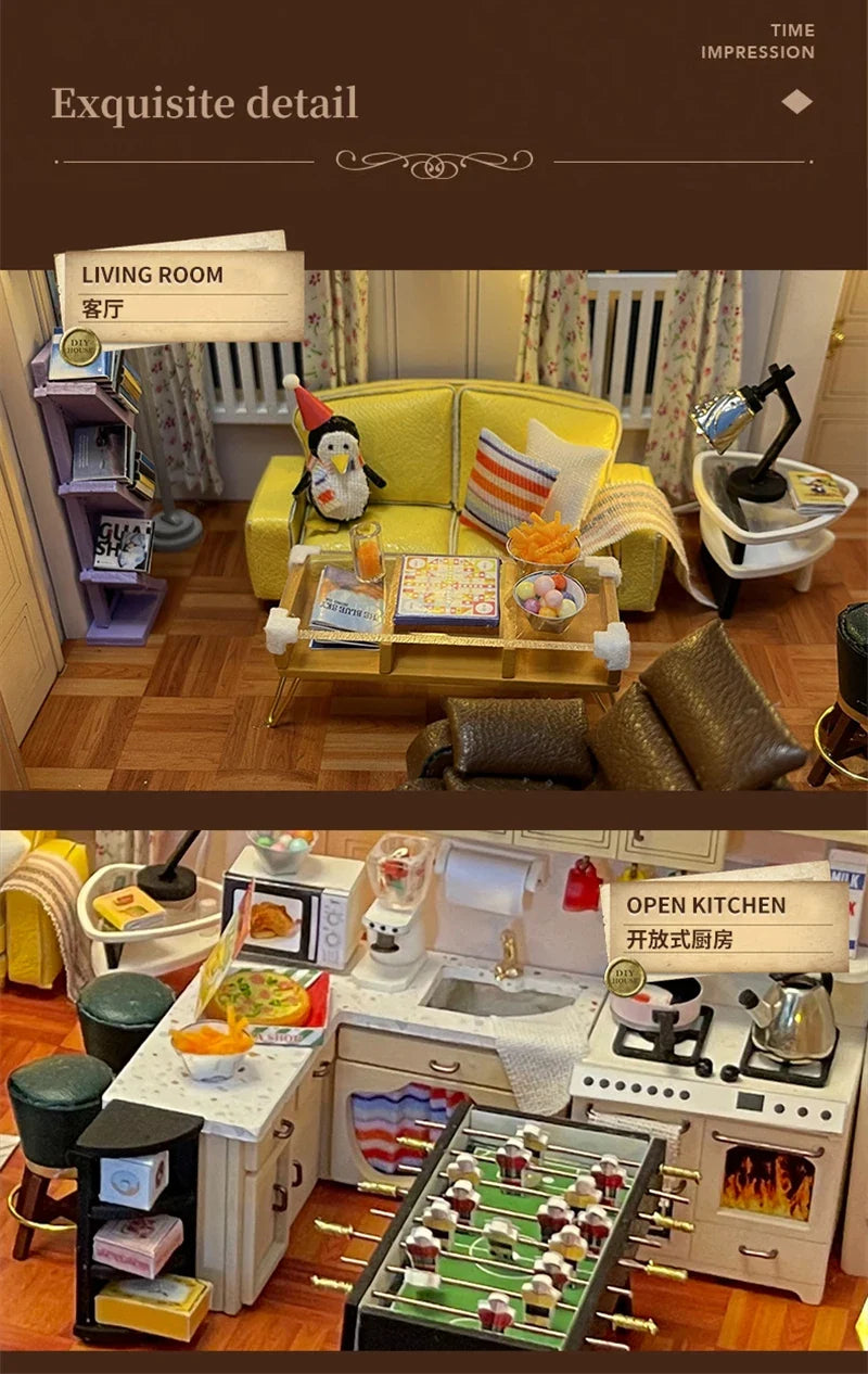 Monicas Apartment DIY Book Nook Kit — box and pieces