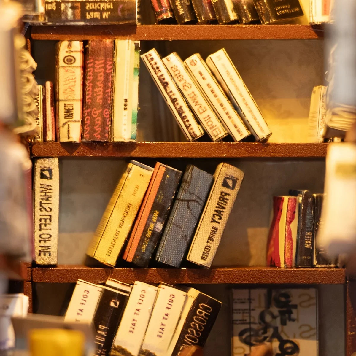 Library DIY Miniature House Kit — scene view