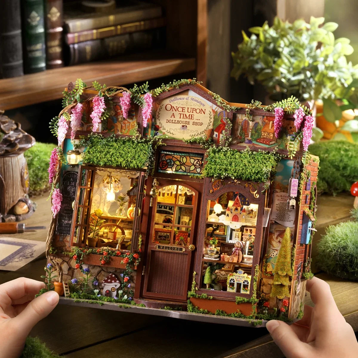 Micro 3D Building DIY Miniature House Kit — angled close-up