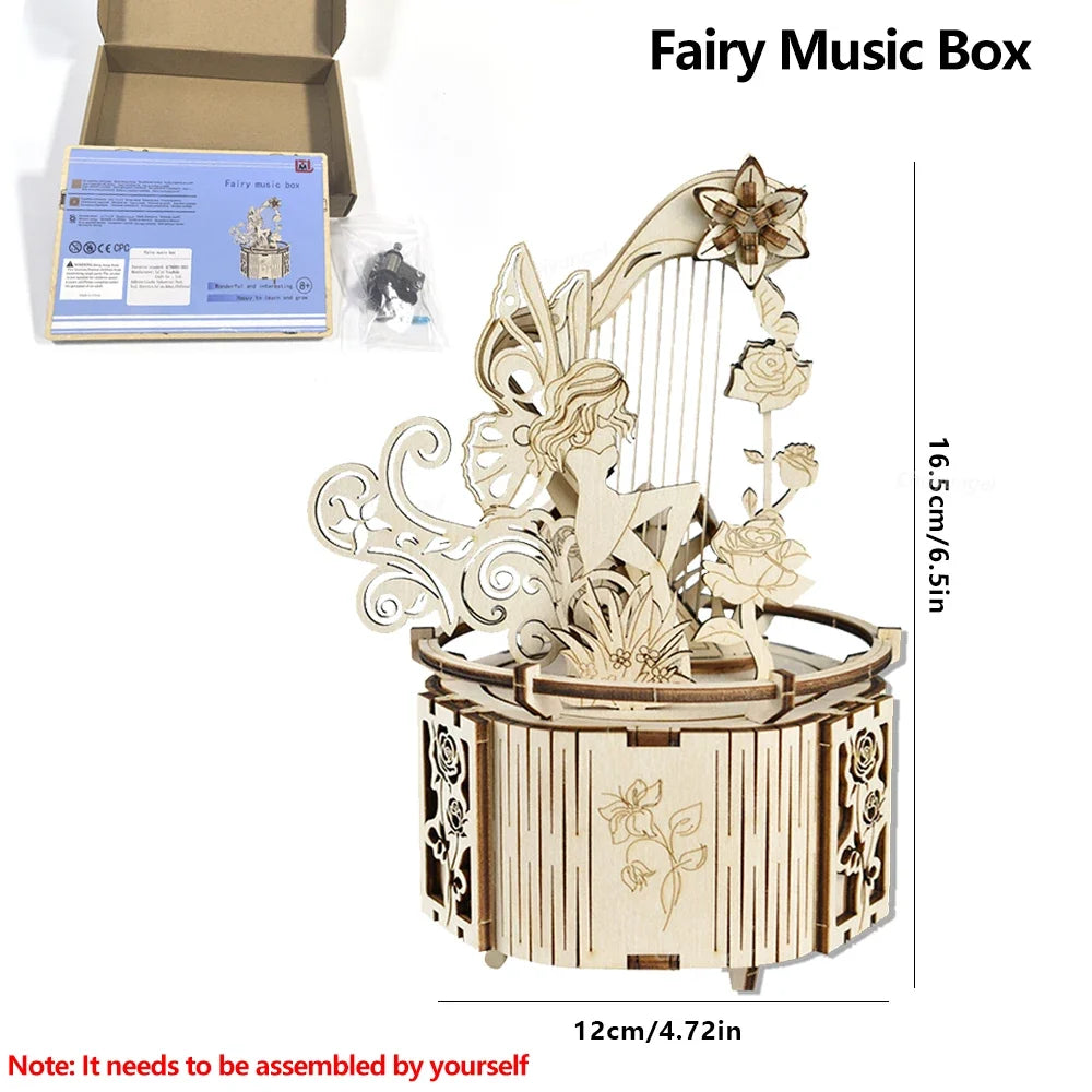Moon & Star Music Box Wooden Puzzle — main view