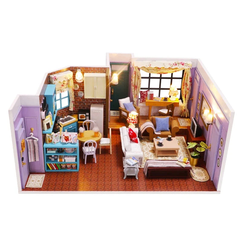 Monicas Apartment DIY Book Nook Kit — angled close-up