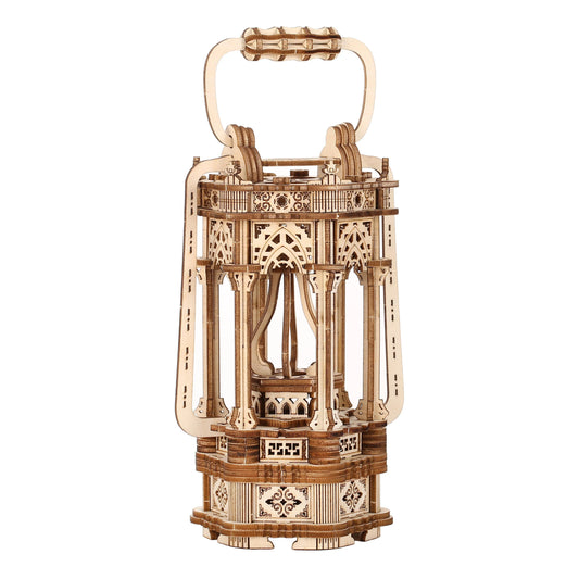 Tang Lantern DIY 3D Wooden Puzzle Kit — detalied side view