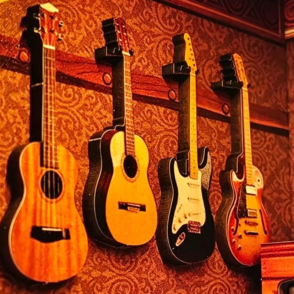 Vintage Musical Instrument Store DIY Book Nook Kit — front angle