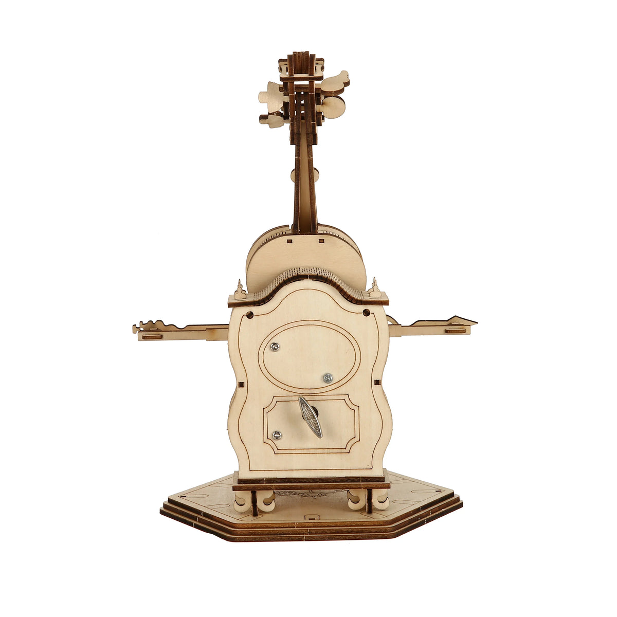 Violoncello DIY 3D Wooden Puzzle Kit — open display view