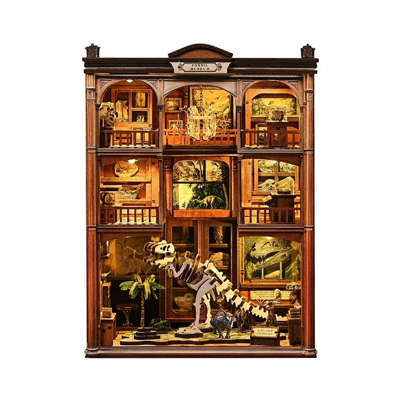 Fossil Museum DIY Book Nook Kit — box and pieces
