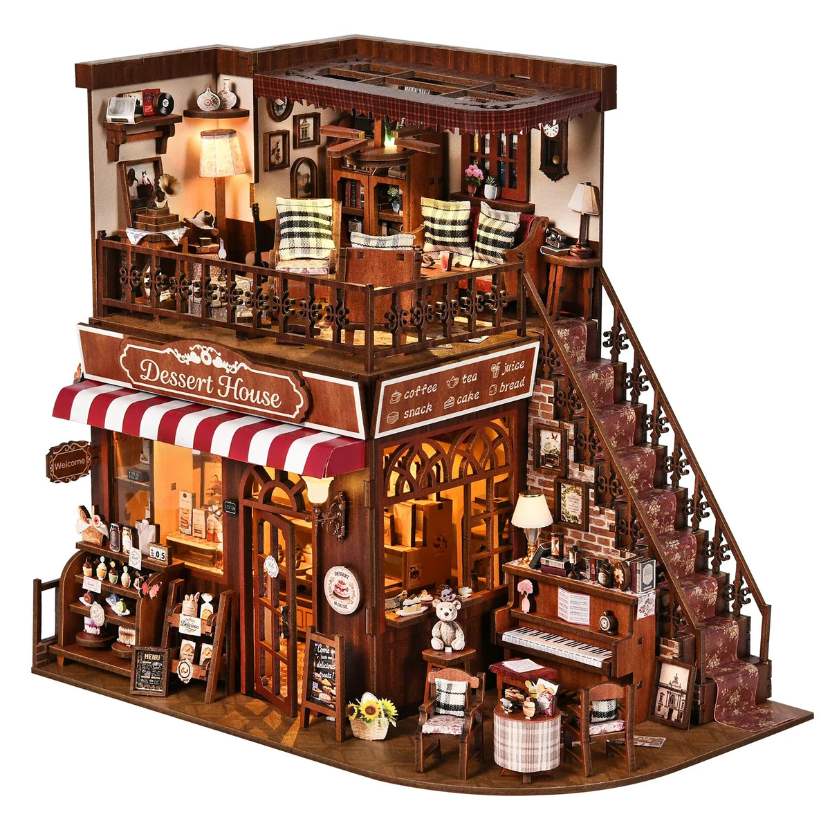 Cute Cake Shop DIY Book Nook Kit — angled close-up