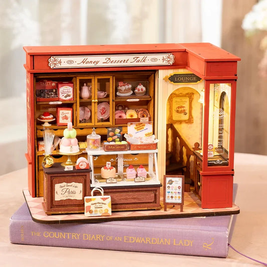 Rolife Honey Dessert Talk DIY Miniature House Kit — detalied side view