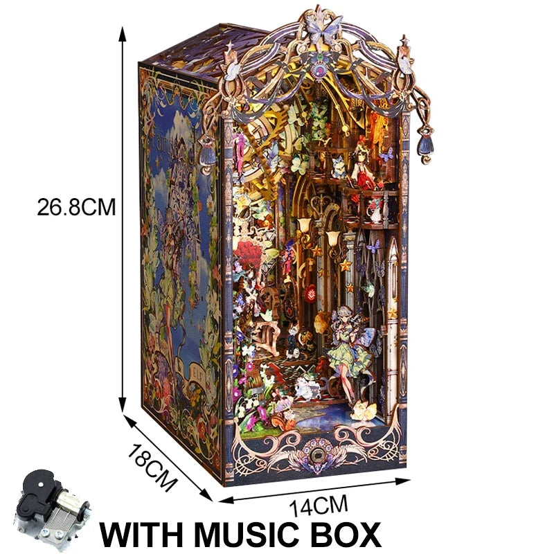 Fairy Tale Elf Home DIY Book Nook Kit — box and pieces