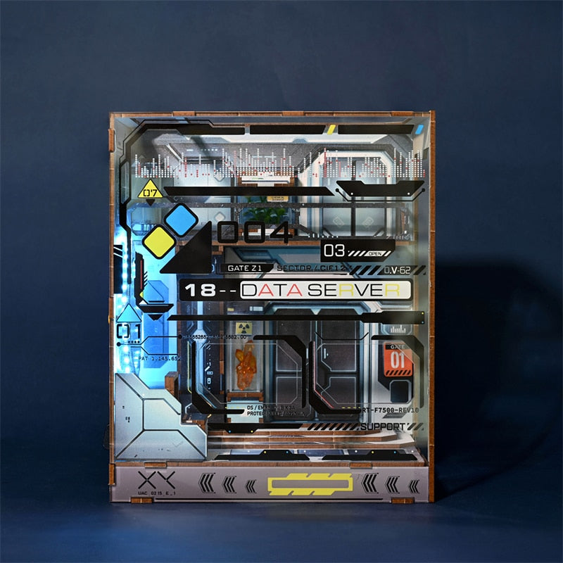 Sci Fi Alien Hub DIY Book Nook Kit — angled close-up