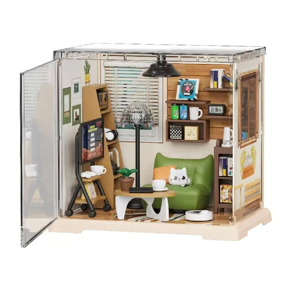 Store Bedroom Kitchen DIY Miniature House Kit — detalied side view