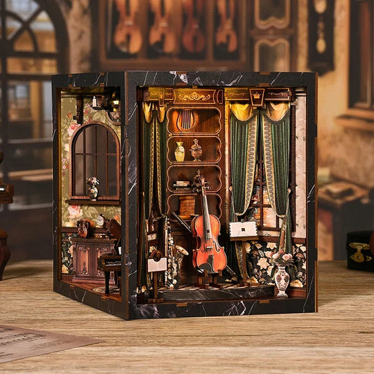 European Melody Box DIY Book Nook Kit — detalied side view