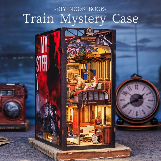 Train Mystery DIY Book Nook Kit — detalied side view
