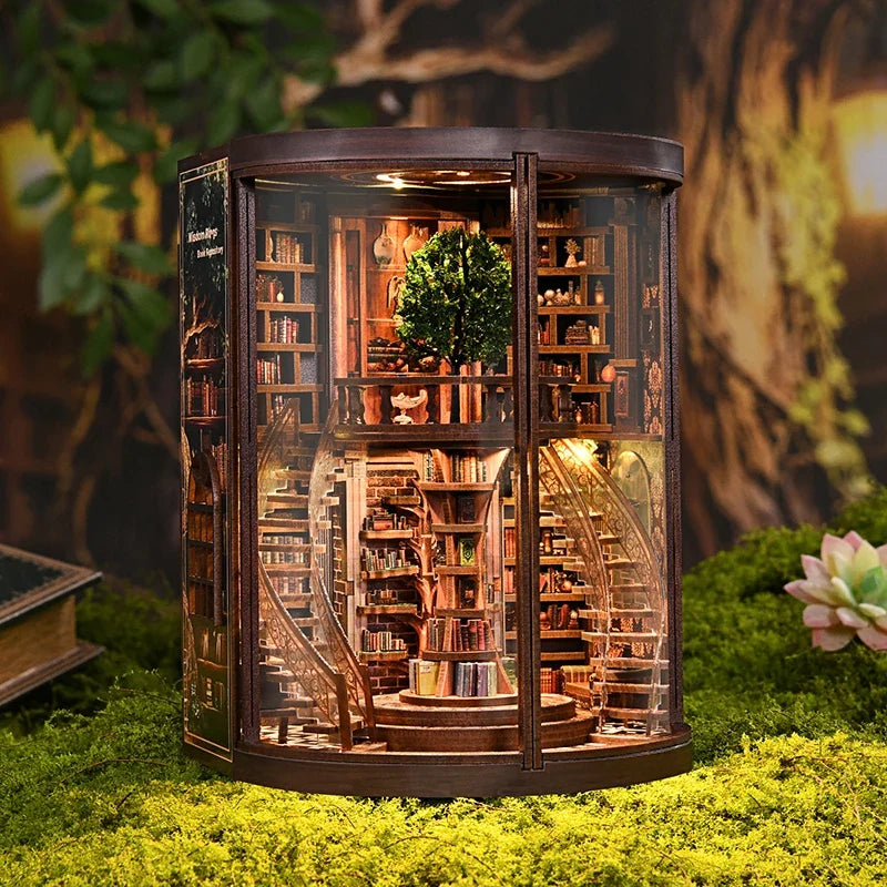 New Figurines Miniatures Wisdom Rings DIY Book Nook Kit — detalied side view
