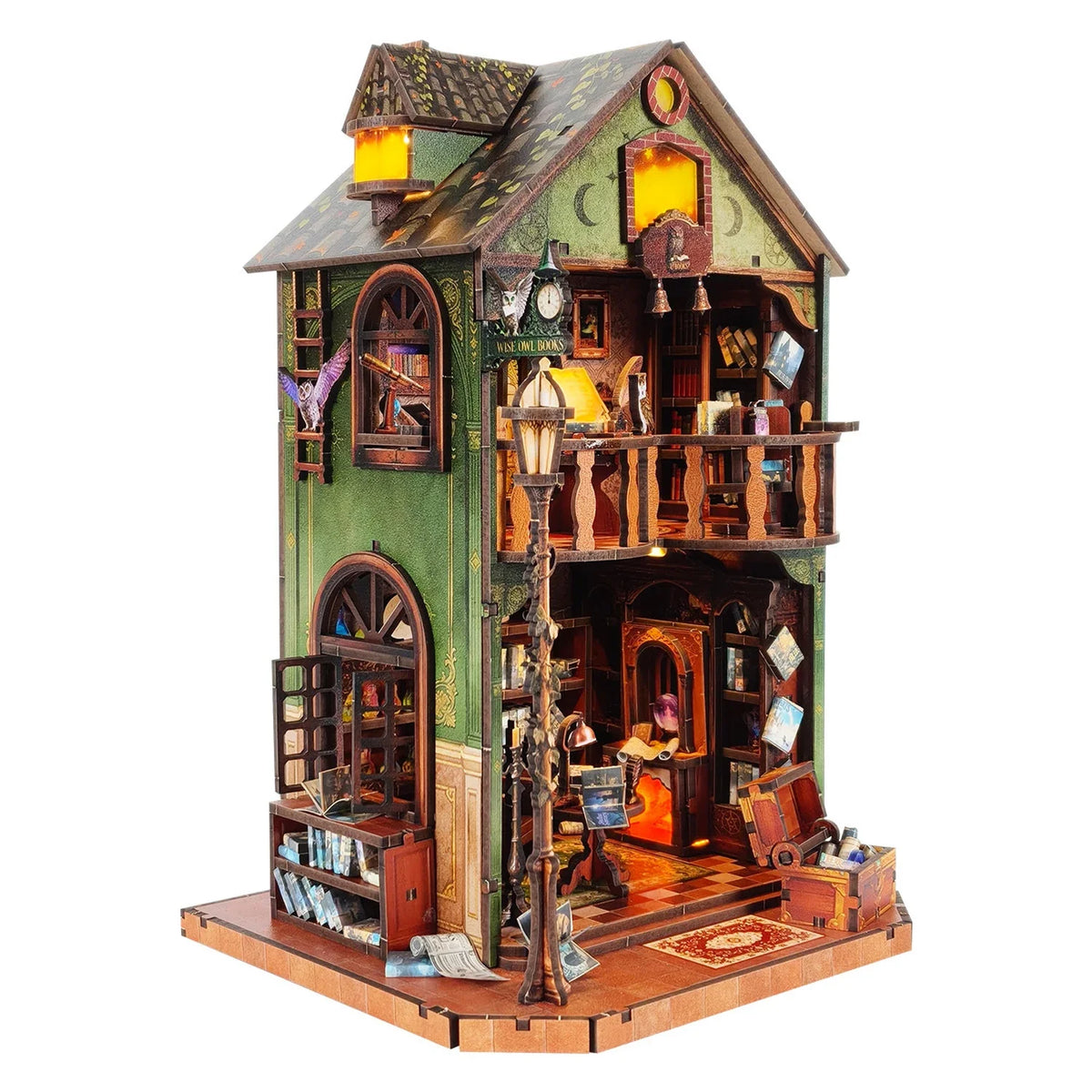 Owl Library DIY Miniature House Kit — main view