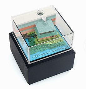 Small Bridge Water Omoshiroi Block 3D Memo Pad — detalied side view