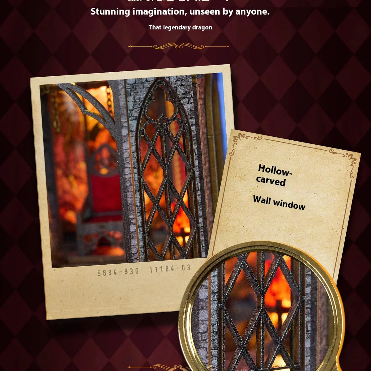 Spire Of The Wyrm DIY Book Nook Kit — scene view
