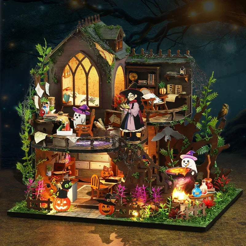 Spooky Cottage DIY Dollhouse Kit — main view