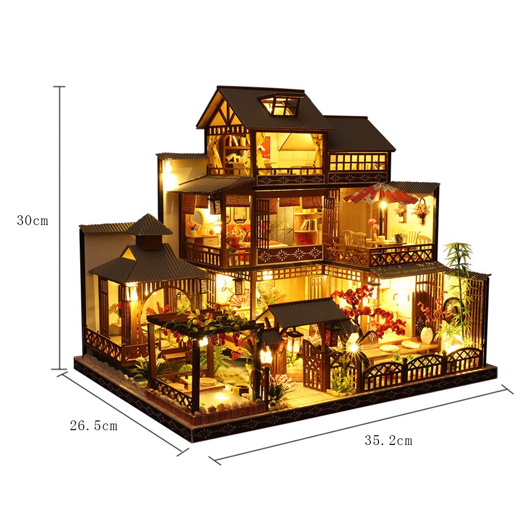 Spring Hours Japanese DIY Miniature House Kit — open display view