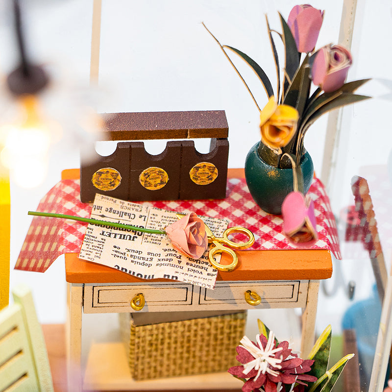 Sunshine Flower Garden DIY Miniature House Kit — front angle