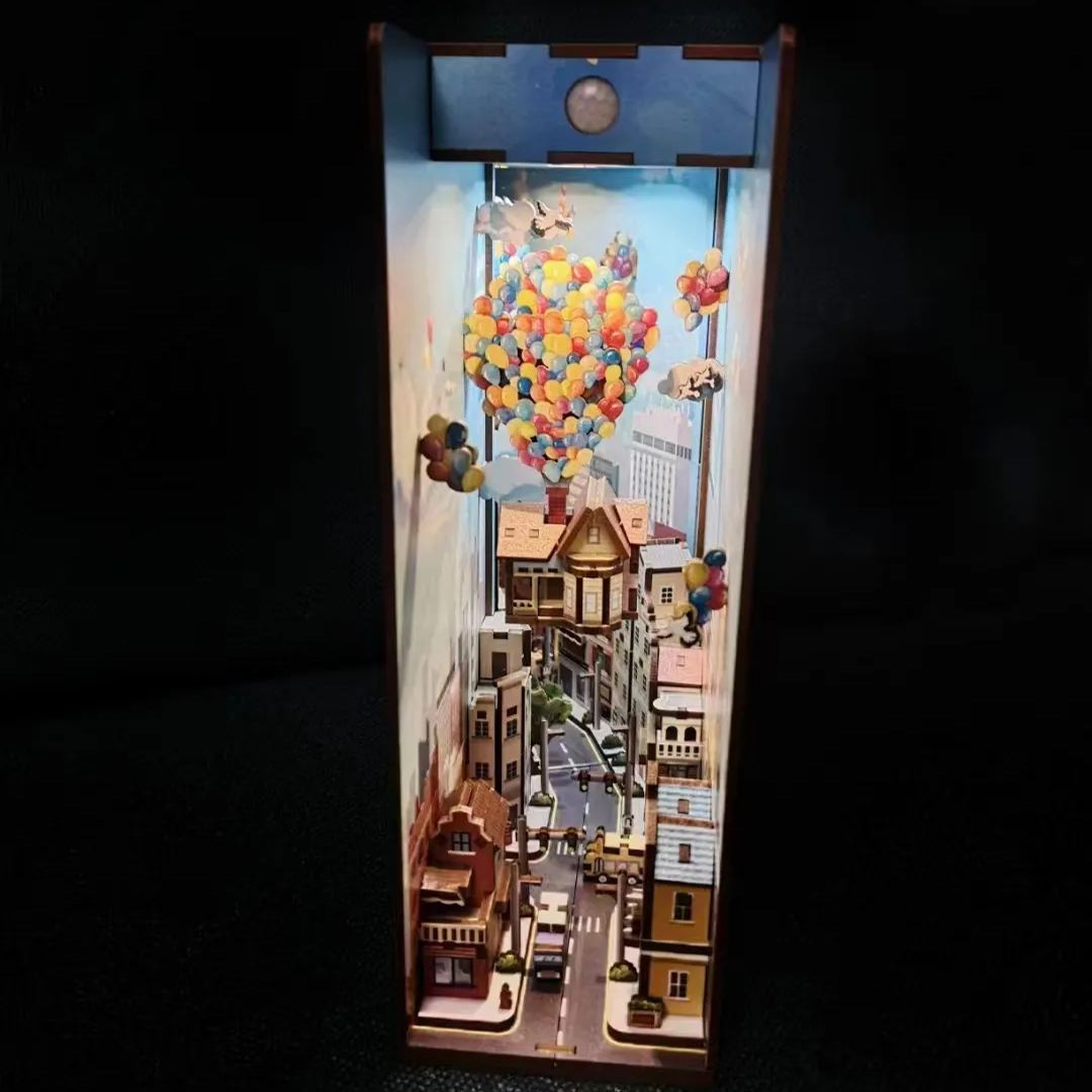 Travel With The Wind Up Movie Themed DIY Book Nook Kit — scene view