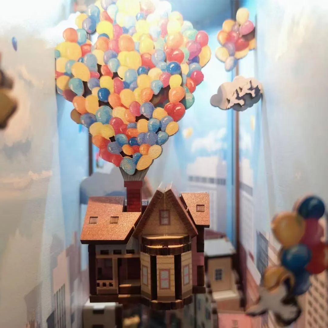 Travel With The Wind Up Movie Themed DIY Book Nook Kit — box and pieces