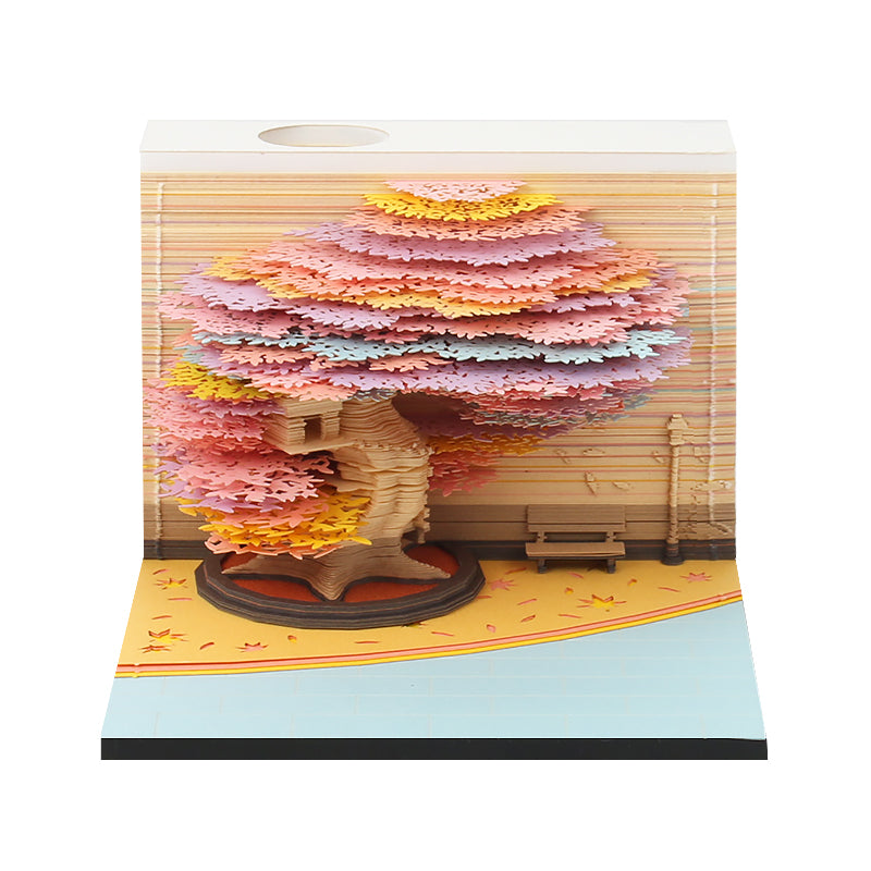 Tree Of All Seasons Omoshiroi 3D Notepad — detalied side view