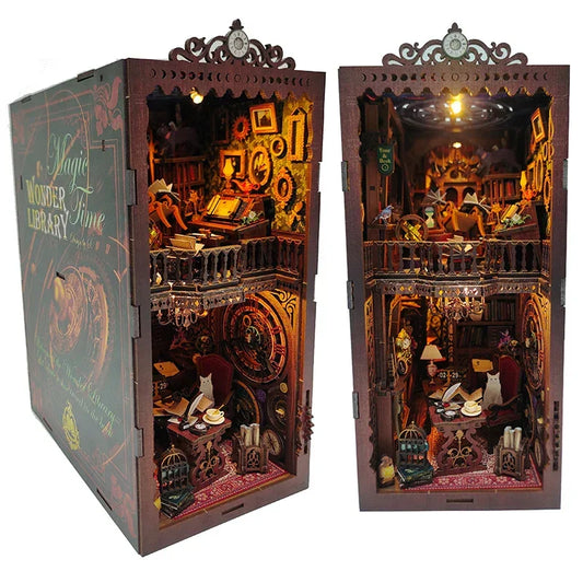 Wonder Library DIY Book Nook Kit — detalied side view