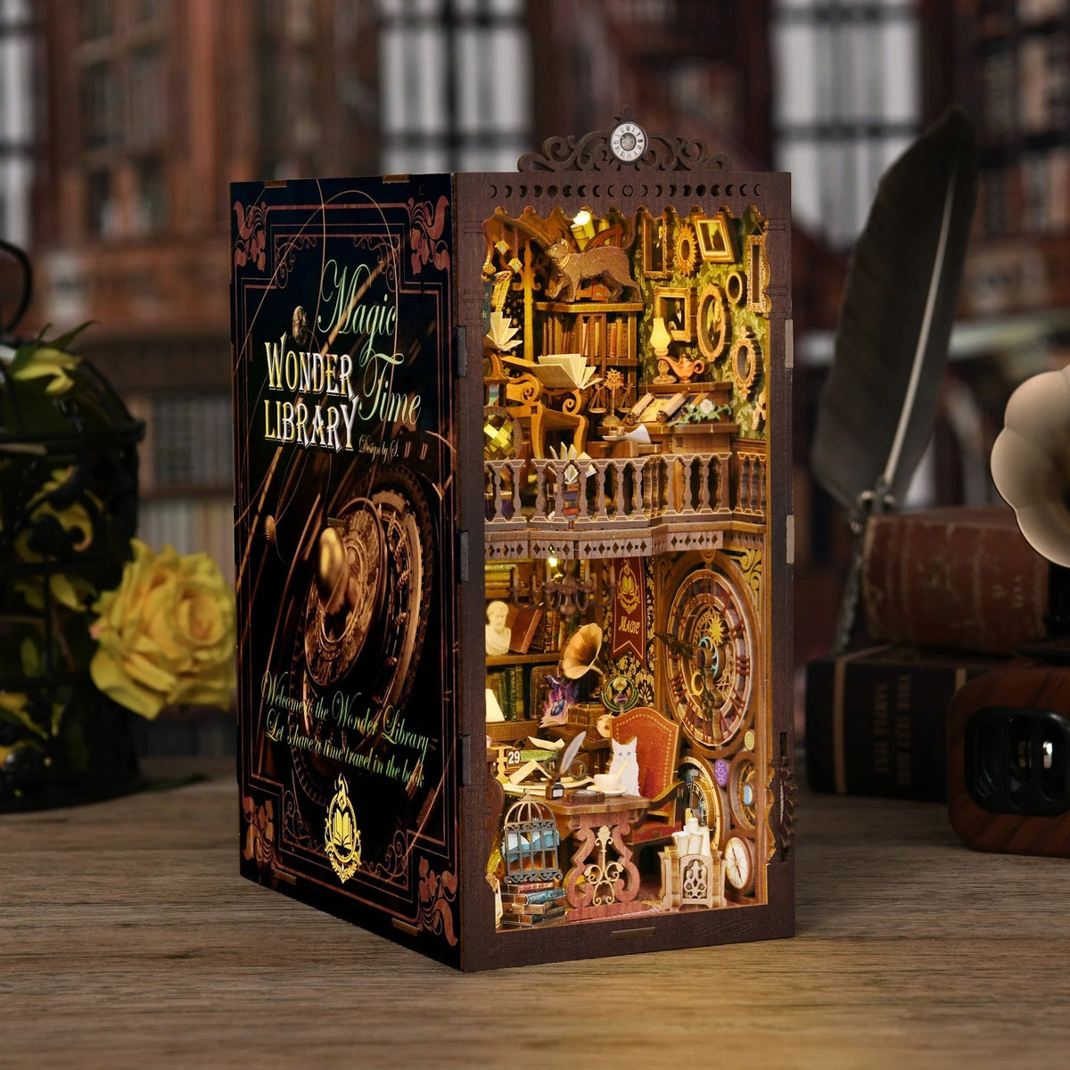 Wonder Library DIY Book Nook Kit — scene view