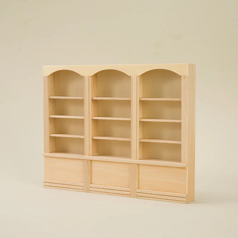 1:12 Scale Triple Bookshelf — detalied side view
