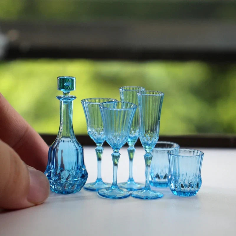 Dollhouse Glassware Set 1:6 — front angle