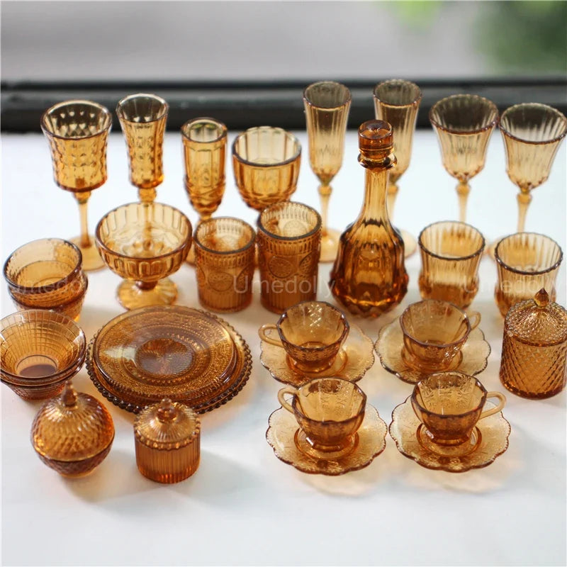 Dollhouse Glassware Set 1:6 — scene view