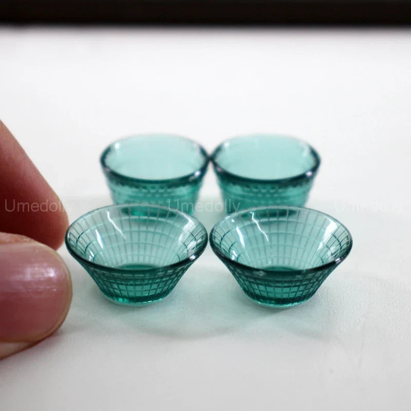 Dollhouse Glassware Set 1:6 — open display view